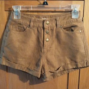 Hollister suede shorts
